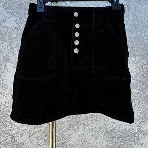 Black Corduroy Skirt